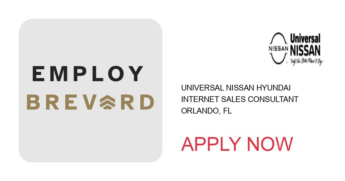 Apply to Internet Sales Consultant position with Universal Nissan Hyundai in Orlando, FL