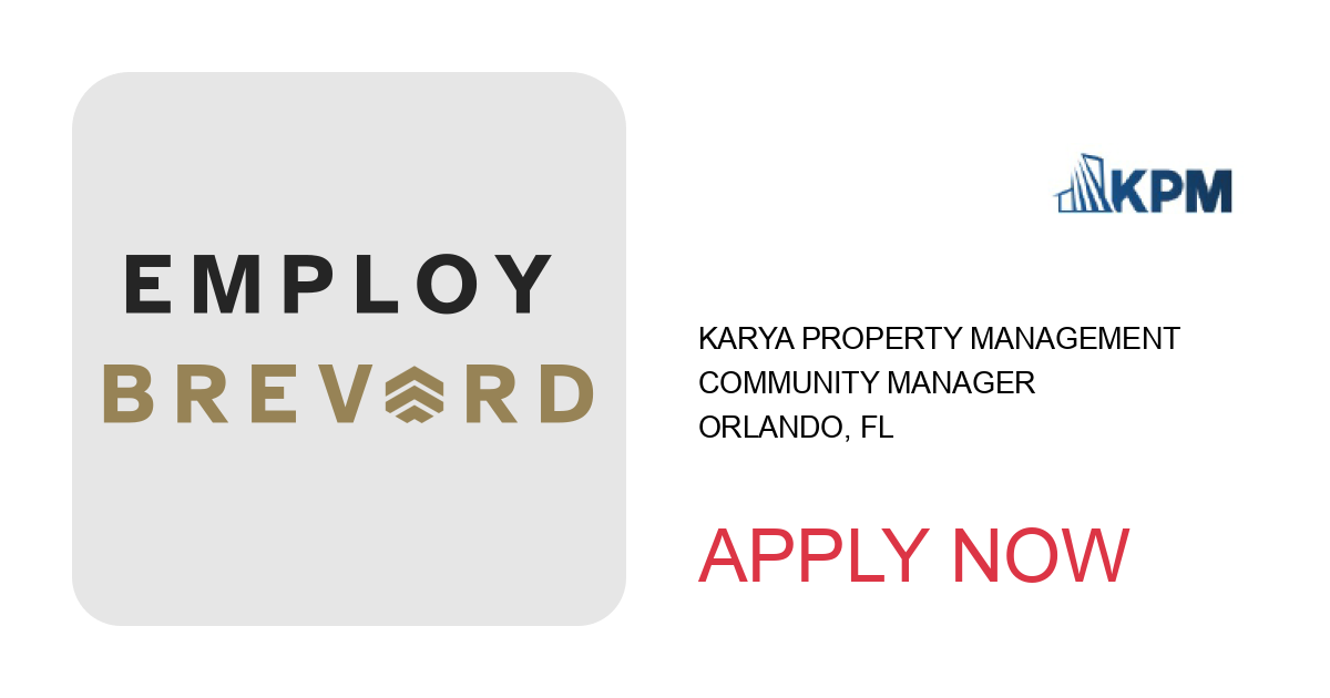 Apply to Community Manager position with Karya Property Management in Orlando, FL