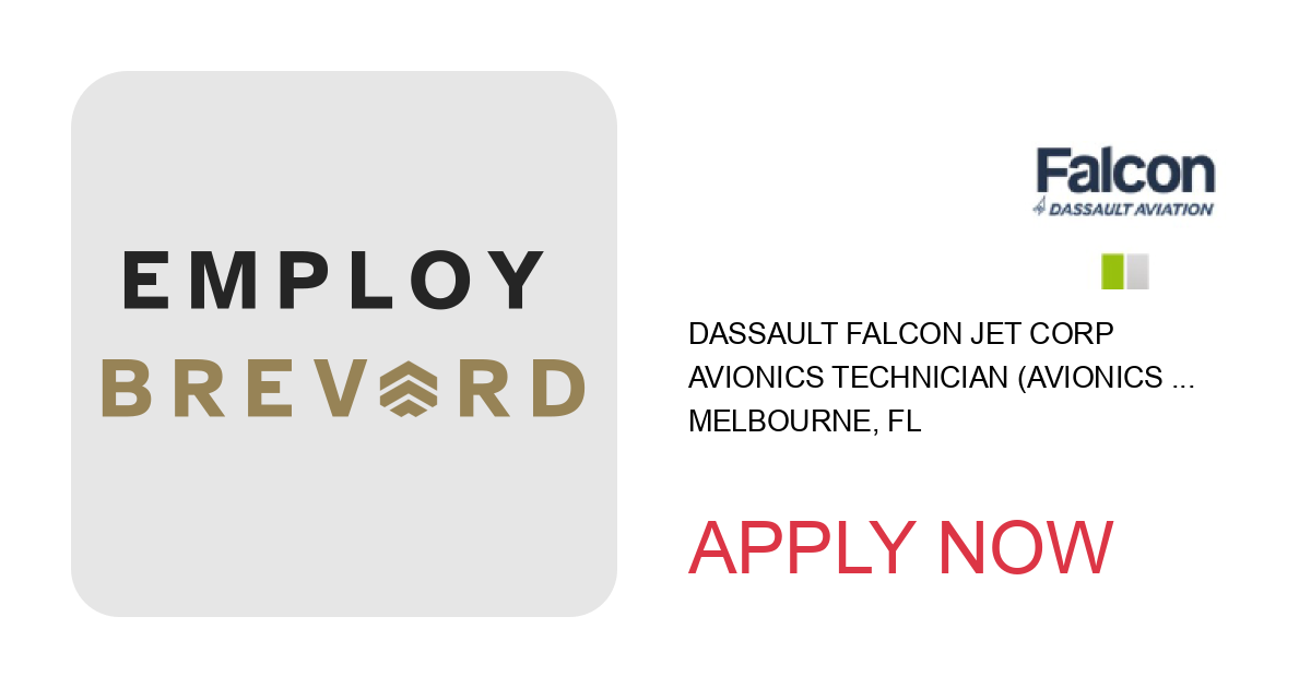 Apply to Avionics Technician (Avionics Tech) position with Dassault Falcon Jet Corp in Melbourne, FL