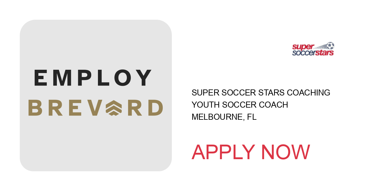 Apply to Youth Soccer Coach position with Super Soccer Stars Coaching in Melbourne, FL