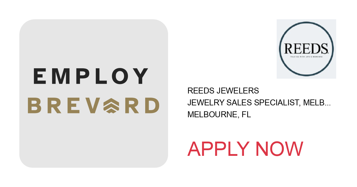 Apply to Jewelry Sales Specialist, Melbourne Square position with REEDS Jewelers in Melbourne, FL