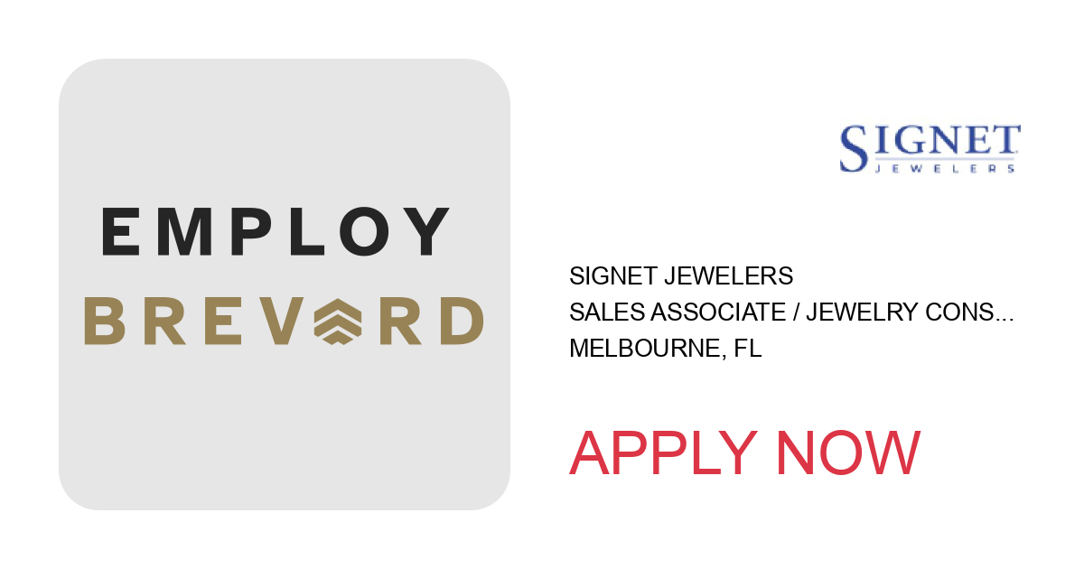 Apply to Sales Associate / Jewelry Consultant - Kay - Melbourne Square - Melbourne, FL position with Signet Jewelers in Melbourne, FL