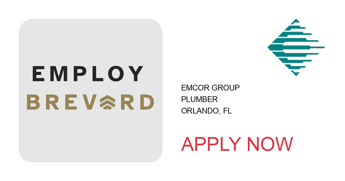 Apply to Plumber position with EMCOR Group in Orlando, FL