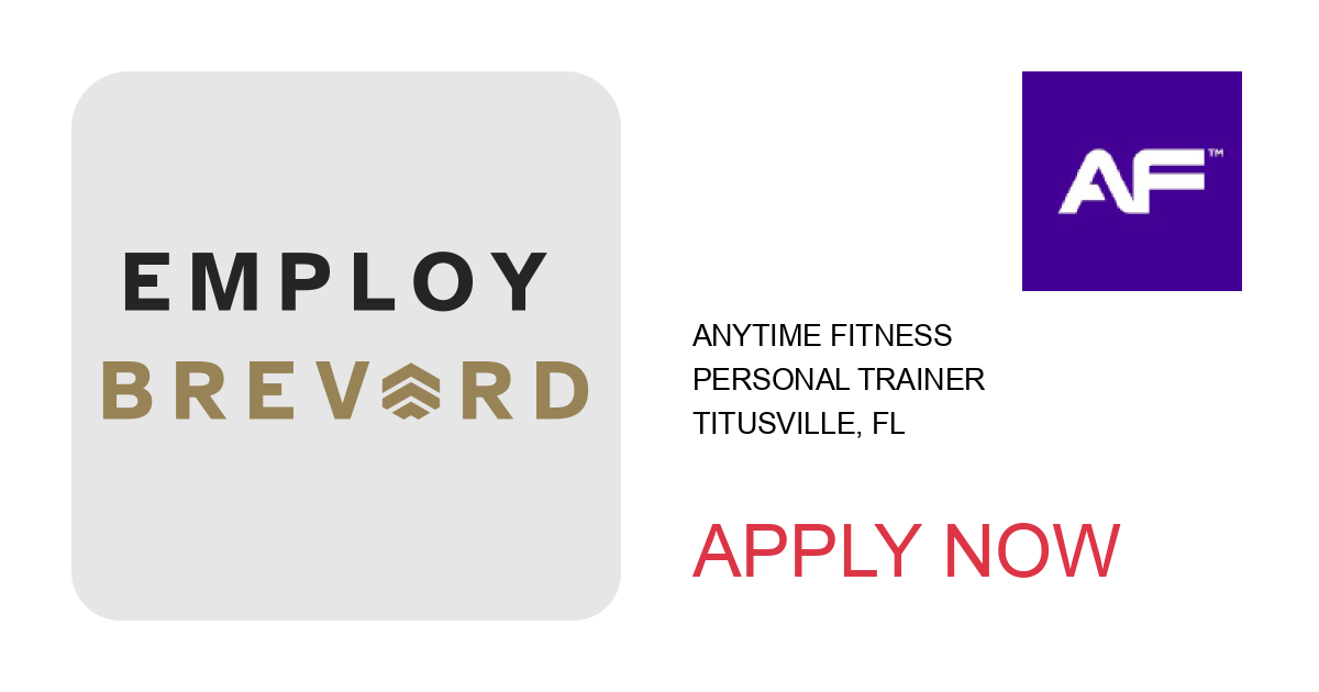 Apply to Personal Trainer position with Anytime Fitness in Titusville, FL