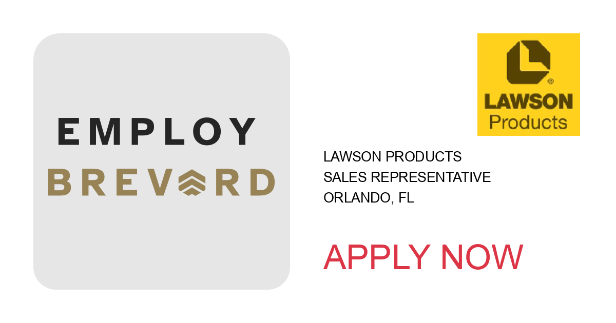 Apply to Sales Representative position with Lawson Products in Orlando, FL