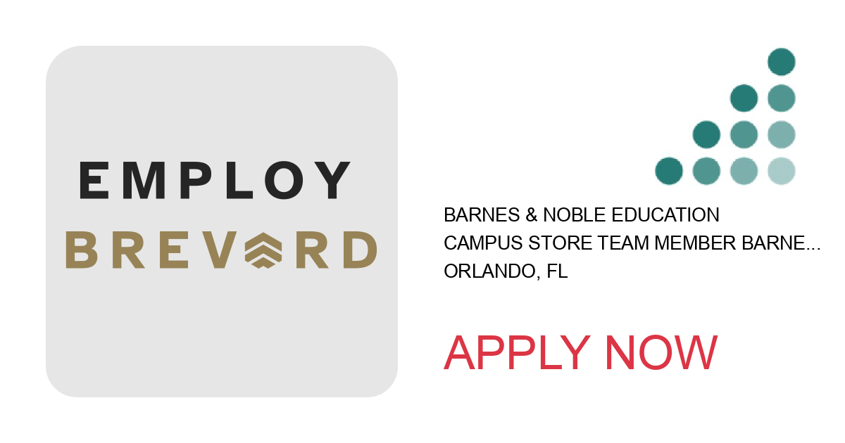 Apply to Campus Store Team Member Barnes and Noble @ UCF East Plaza Drive (Temporary) position with Barnes & Noble Education in Orlando, FL