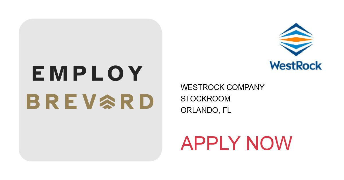 Apply to StockRoom position with WestRock Company in Orlando, FL