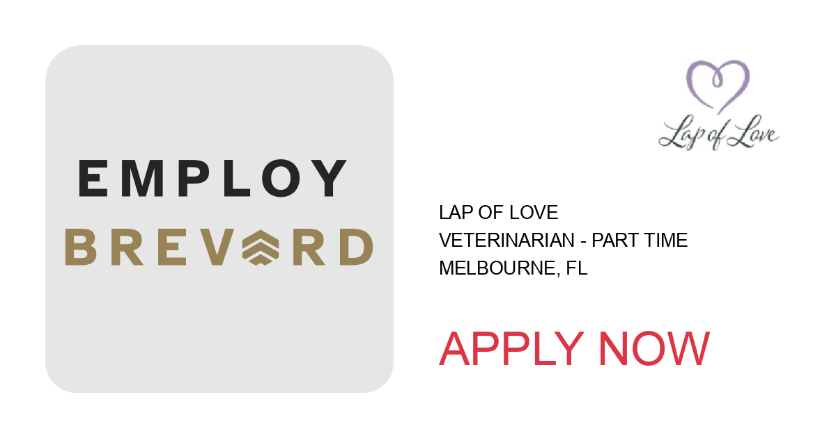 Apply to Veterinarian - Part Time position with Lap of Love in Melbourne, FL