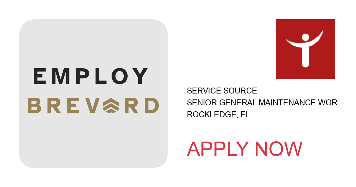 Apply to Senior General Maintenance Worker position with Service Source in Rockledge, FL