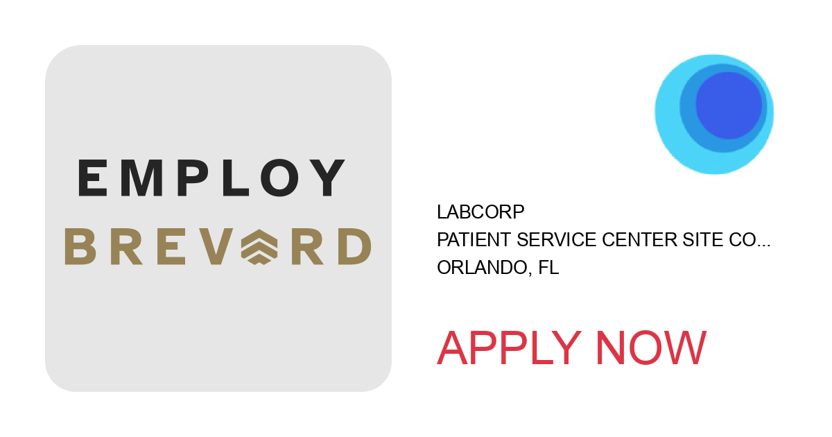 Apply to Patient Service Center Site Coordinator/Lead Phlebotomist-Sandlake Commons position with Labcorp in Orlando, FL