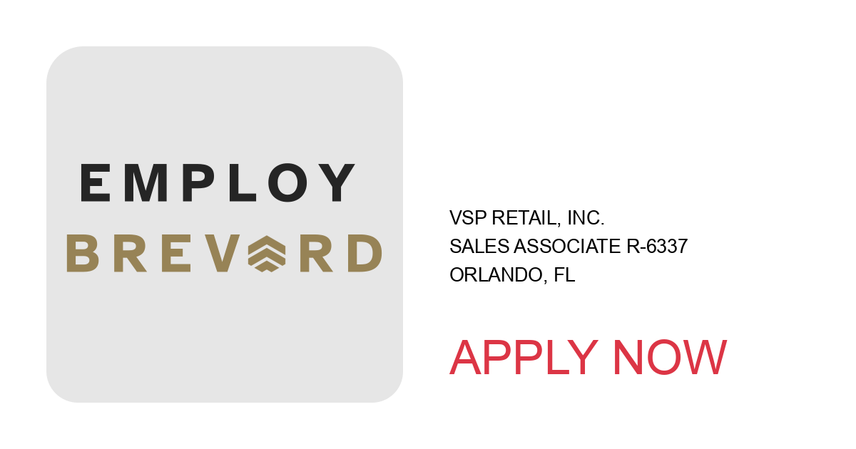 Apply to Sales Associate R-6337 position with VSP Retail, Inc. in Orlando, FL