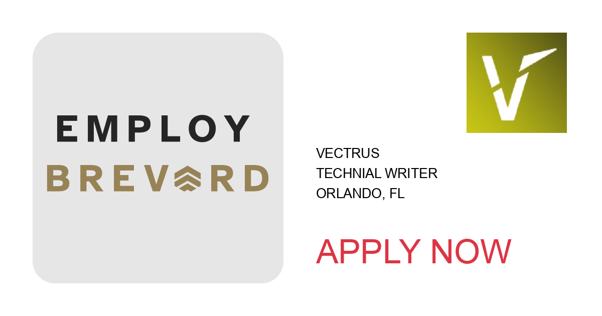 Apply to Technial Writer position with Vectrus in Orlando, FL