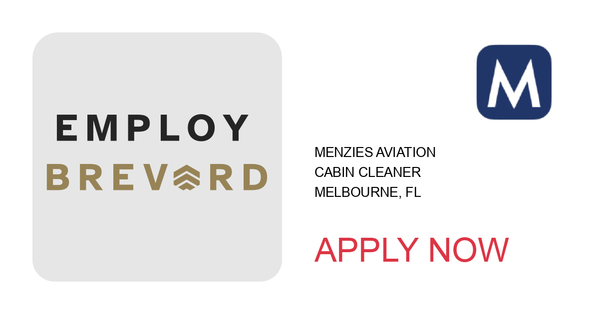 Apply to Cabin Cleaner position with Menzies Aviation in Melbourne, FL