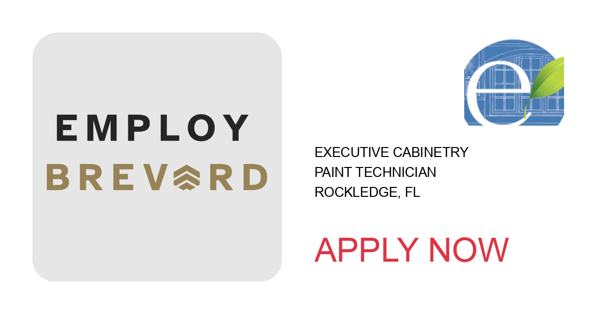 Apply to Paint Technician position with Executive Cabinetry in Rockledge, FL