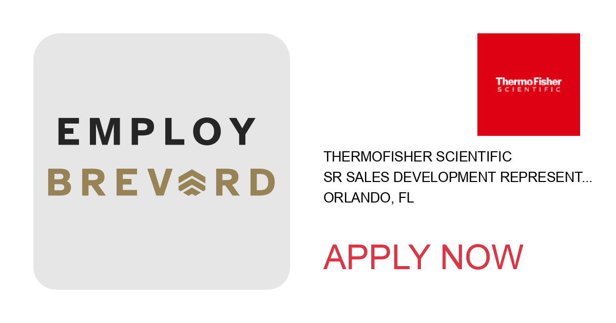 Apply to Sr Sales Development Representative position with ThermoFisher Scientific in Orlando, FL