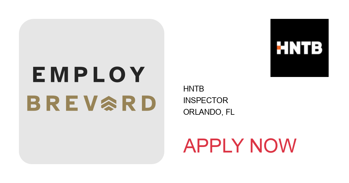 Apply to Inspector position with HNTB in Orlando, FL