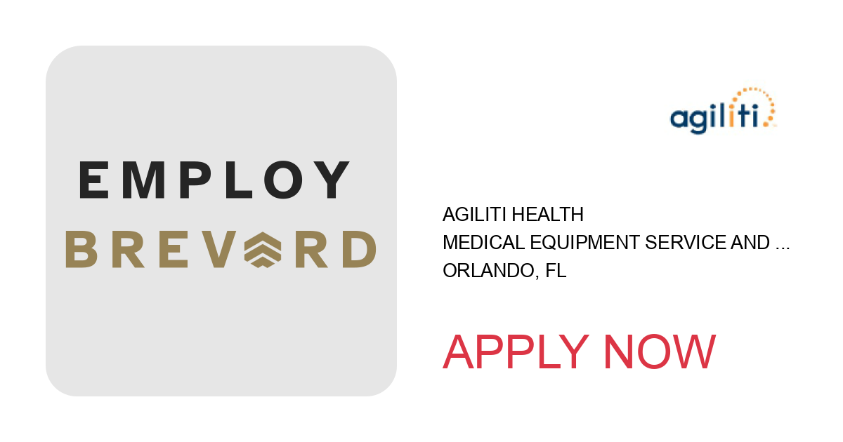 Apply to Medical Equipment Service and Delivery Driver - Orlando, FL (Overnights) position with Agiliti Health in Orlando, FL