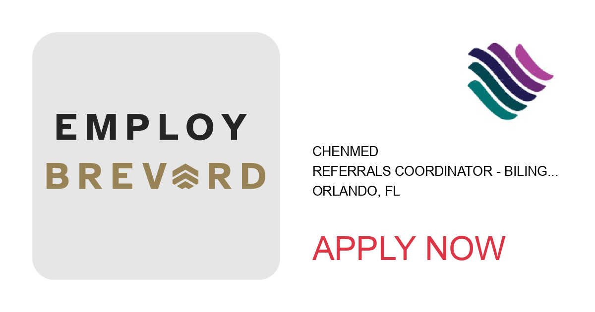 Apply to Referrals Coordinator - Bilingual (Spanish) position with ChenMed in Orlando, FL