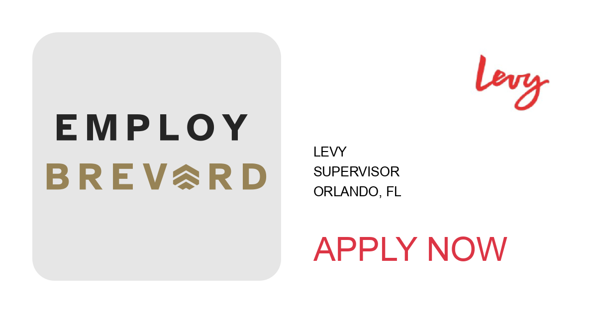 Apply to Supervisor position with Levy in Orlando, FL