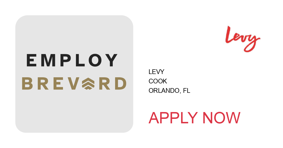 Apply to Cook position with Levy in Orlando, FL