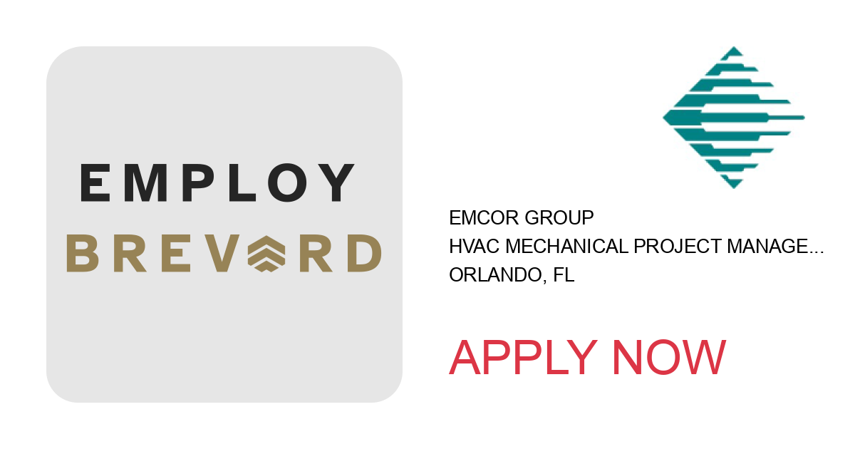 Apply to HVAC Mechanical Project Manager position with EMCOR Group in Orlando, FL