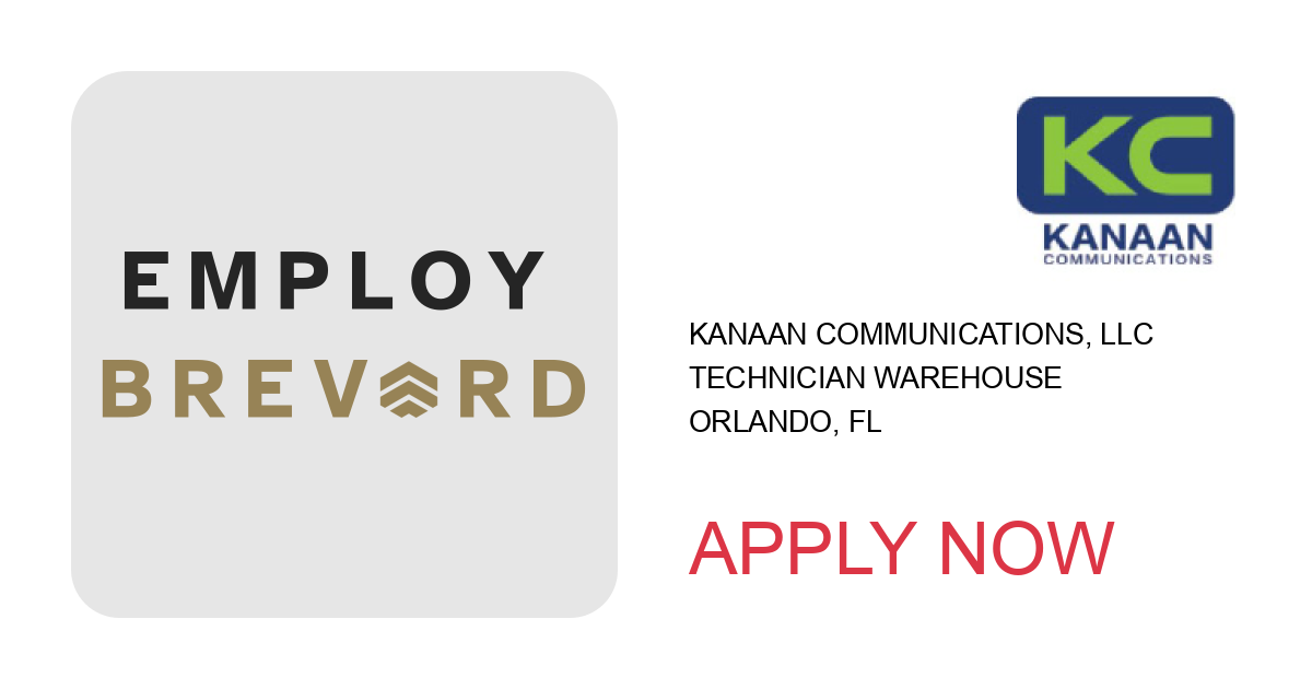 Apply to Technician Warehouse position with Kanaan Communications, LLC in Orlando, FL