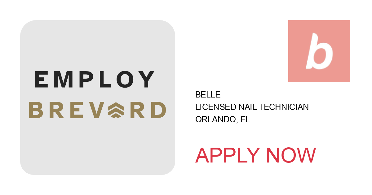 Apply to Licensed Nail Technician position with Belle in Orlando, FL