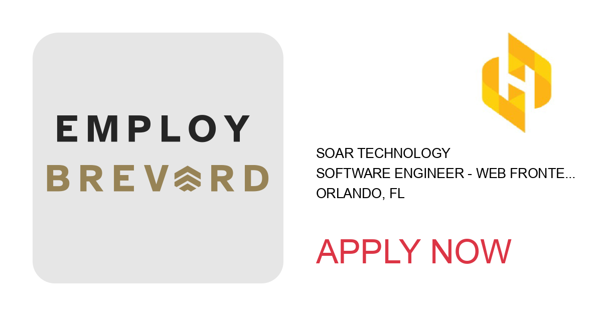 Apply to Software Engineer - Web Frontend position with Soar Technology in Orlando, FL