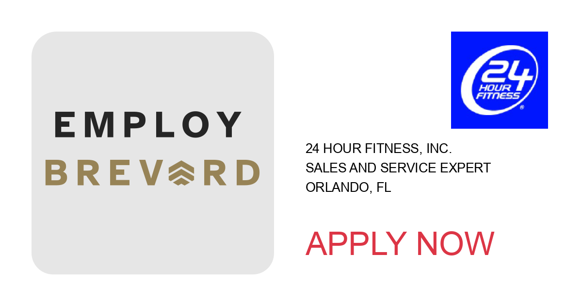 Apply to Sales and Service Expert position with 24 Hour Fitness, INC. in Orlando, FL