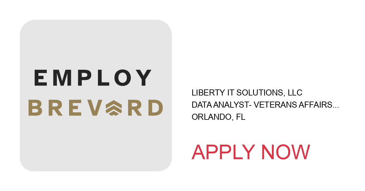 Apply to Data Analyst- Veterans Affairs, VistA (REMOTE) position with Liberty IT Solutions, LLC in Orlando, FL