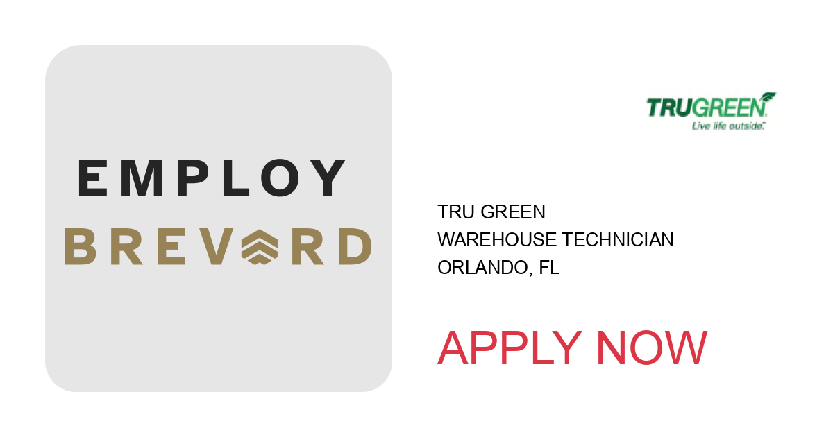 Apply to Warehouse Technician position with Tru Green in Orlando, FL