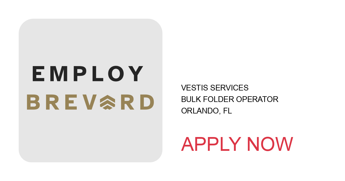 Apply to Bulk Folder Operator position with Vestis Services in Orlando, FL