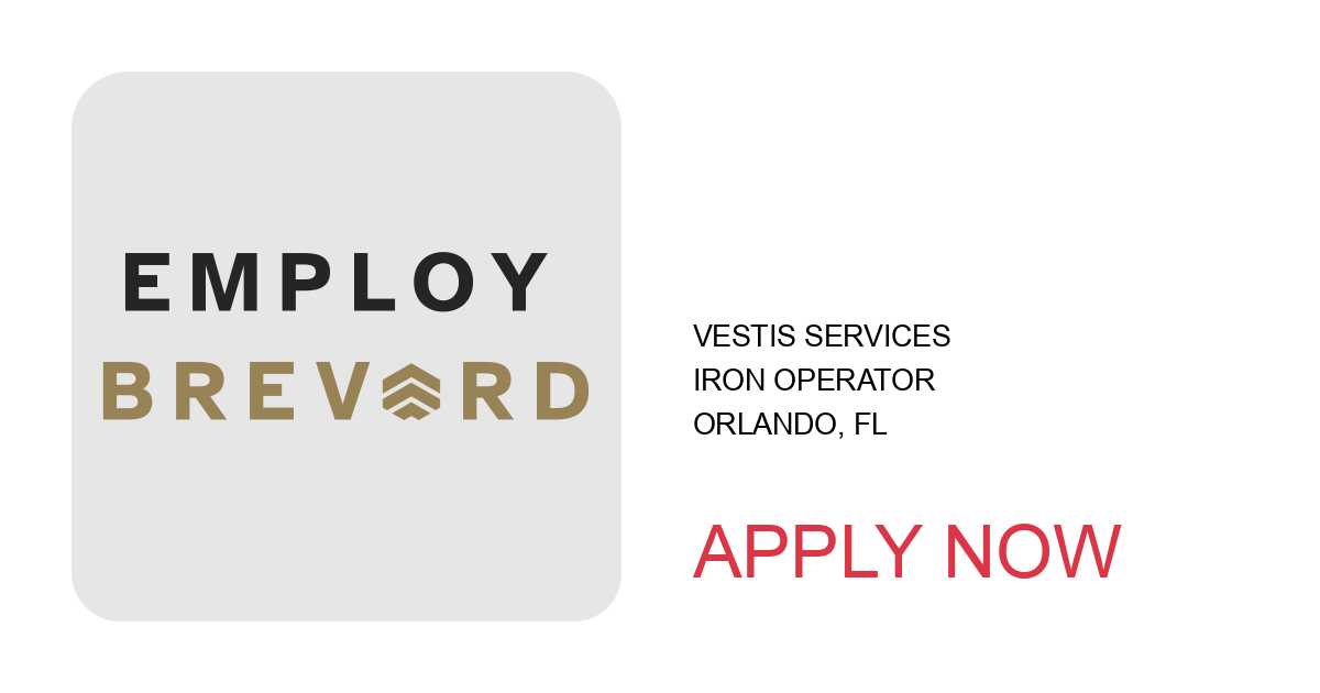 Apply to Iron Operator position with Vestis Services in Orlando, FL