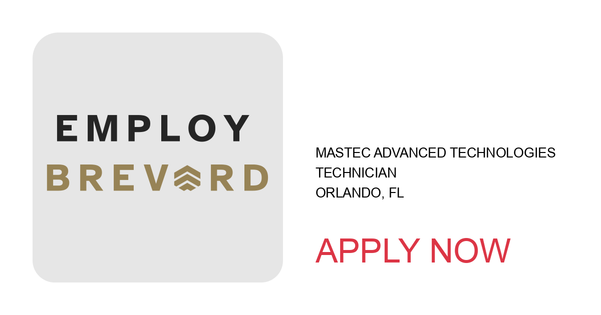 Apply to Technician position with MasTec Advanced Technologies in Orlando, FL