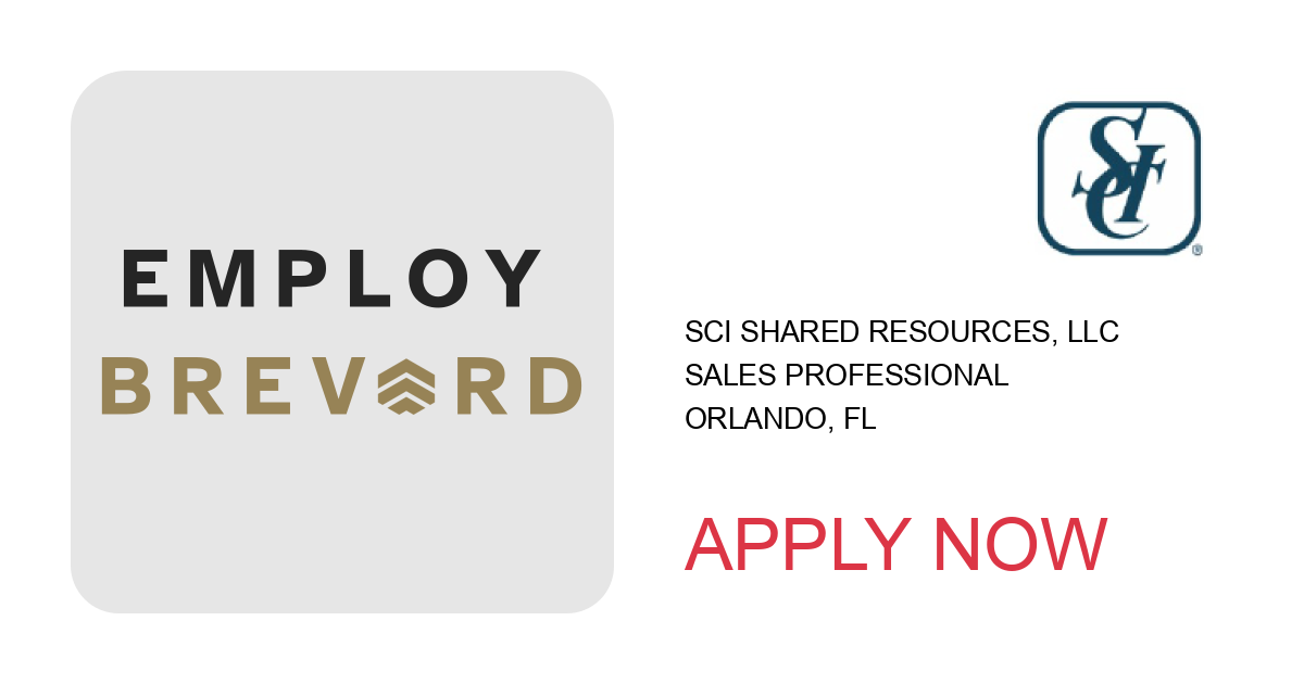 Apply to SALES PROFESSIONAL position with SCI Shared Resources, LLC in Orlando, FL