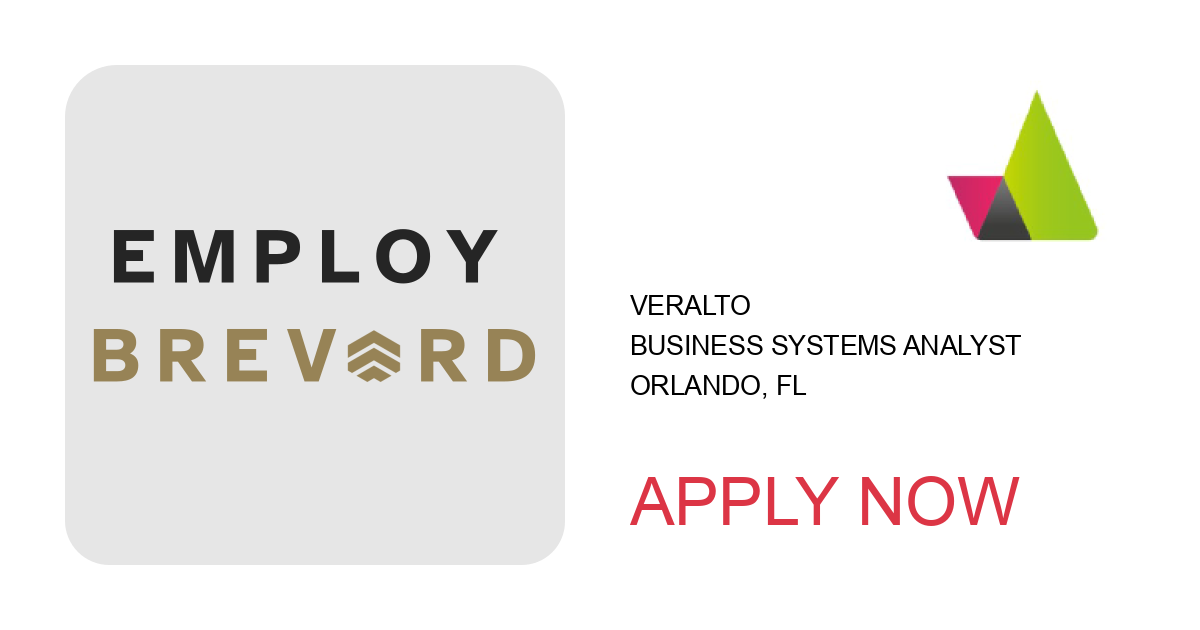 Apply to Business Systems Analyst position with Veralto in Orlando, FL