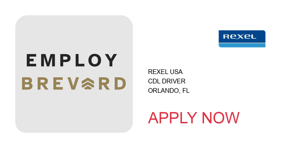 Apply to CDL Driver position with Rexel USA in Orlando, FL