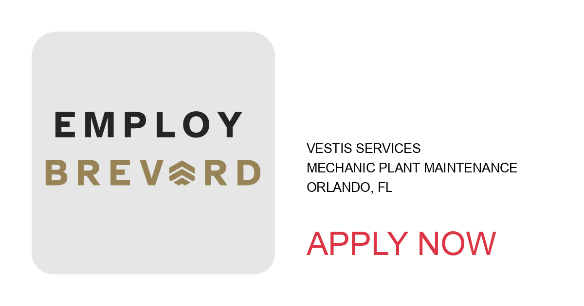 Apply to Mechanic Plant Maintenance position with Vestis Services in Orlando, FL