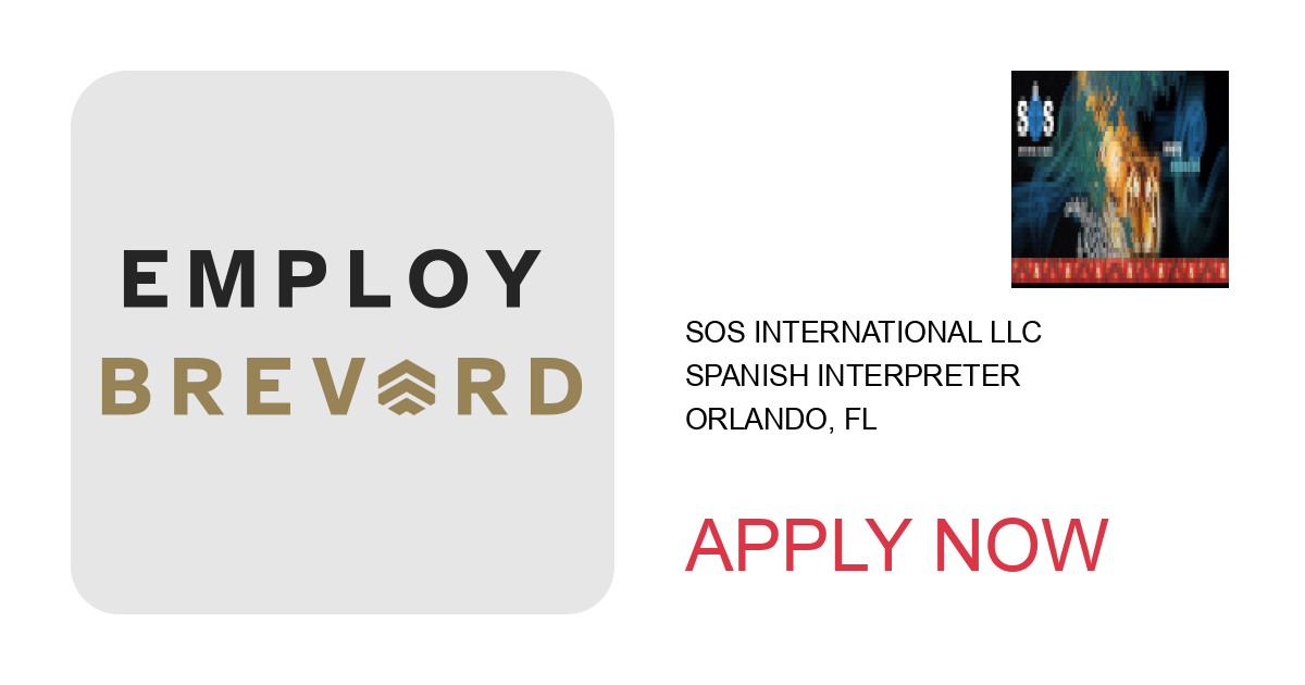 Apply to Spanish Interpreter position with SOS International LLC in Orlando, FL