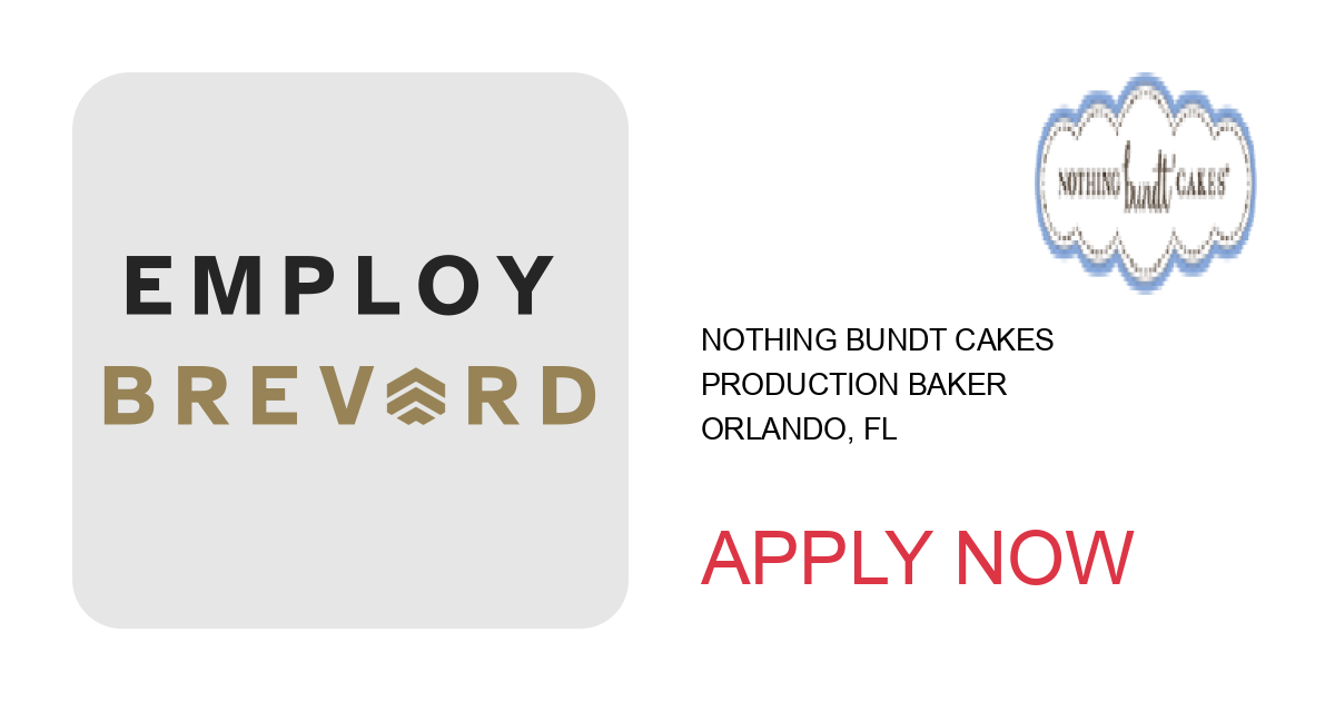 Apply to Production Baker position with Nothing Bundt Cakes in Orlando, FL