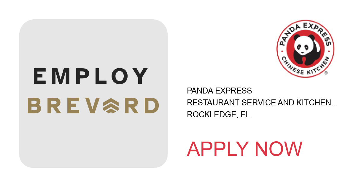 Apply to Restaurant Service and Kitchen Team (3860) position with Panda Express in Rockledge, FL