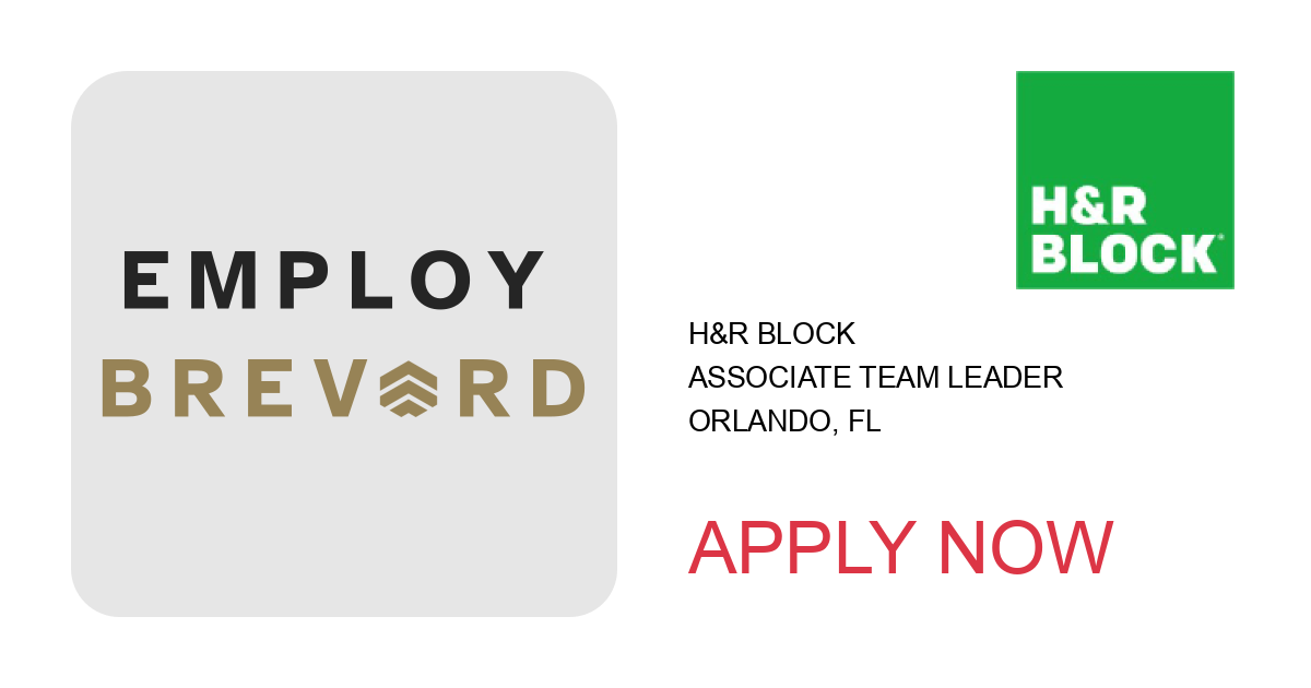 Apply to Associate Team Leader position with H&R Block in Orlando, FL