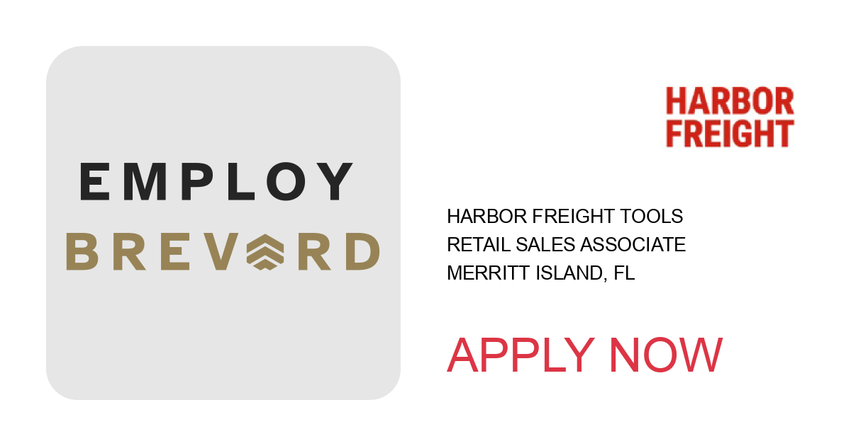 Apply to Retail Sales Associate position with Harbor Freight Tools in Merritt Island, FL