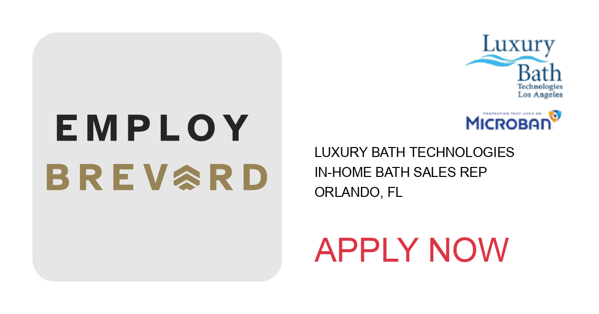 Apply to In-Home Bath Sales Rep position with Luxury Bath Technologies in Orlando, FL