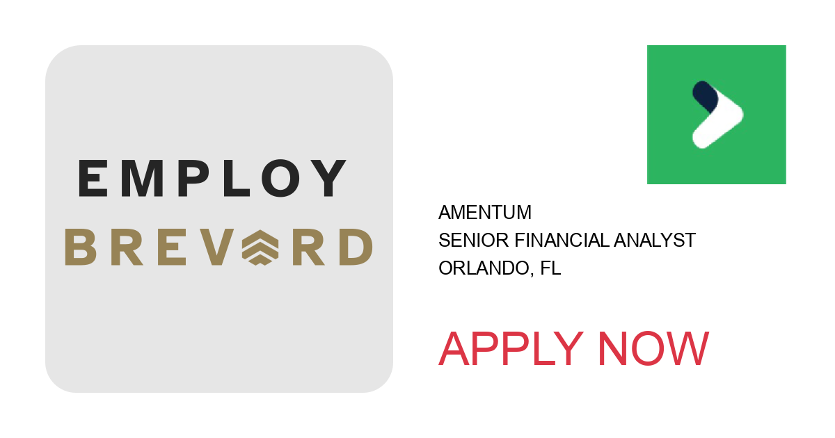 Apply to Senior Financial Analyst position with Amentum in Orlando, FL