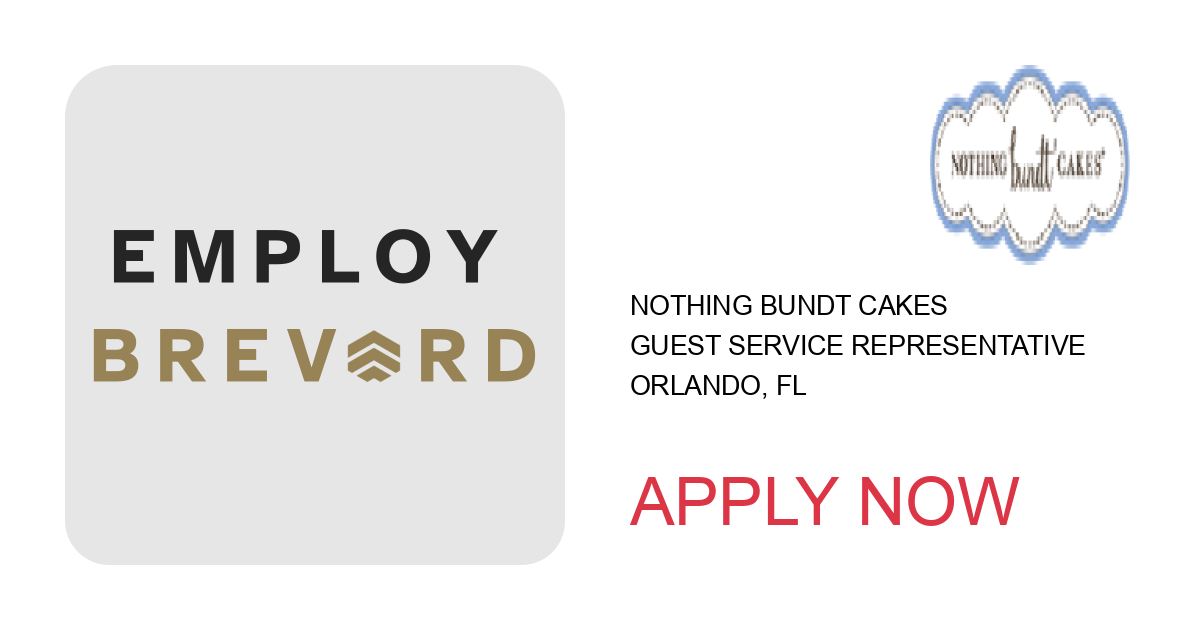 Apply to Guest Service Representative position with Nothing Bundt Cakes in Orlando, FL