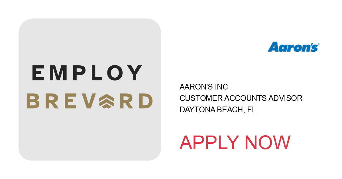 Apply to Customer Accounts Advisor position with Aaron's Inc in Daytona Beach, FL