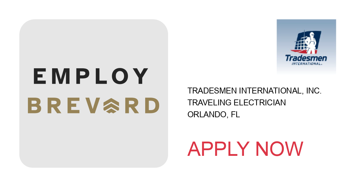 Apply to Traveling Electrician position with Tradesmen International, Inc. in Orlando, FL