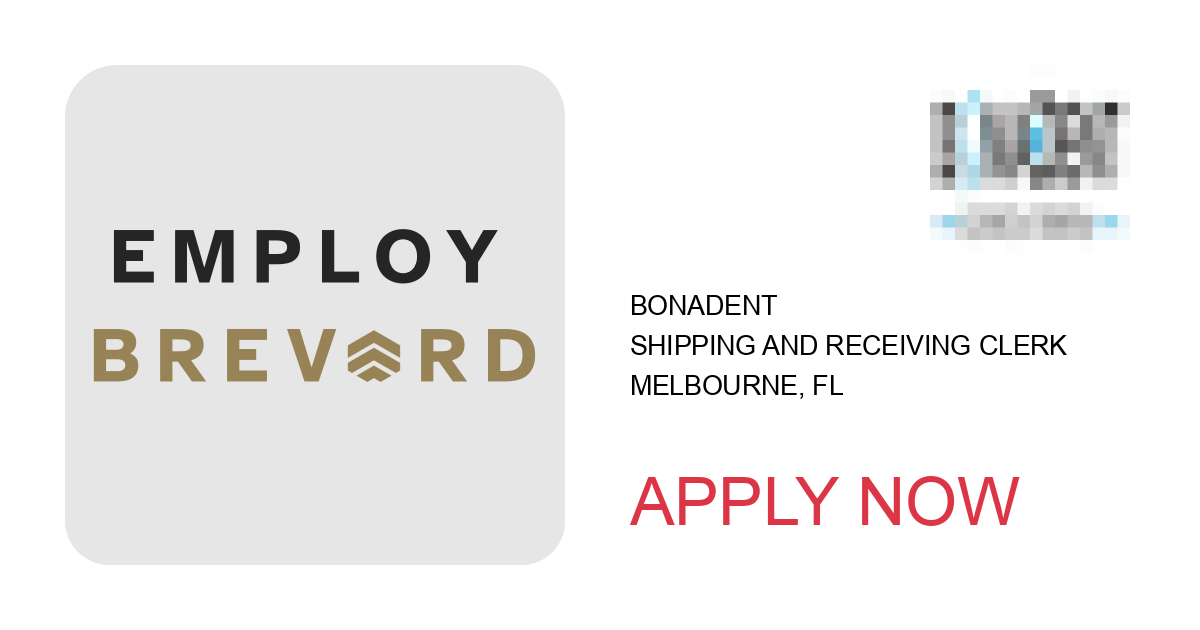 Apply to Shipping and Receiving Clerk position with Bonadent in Melbourne, FL