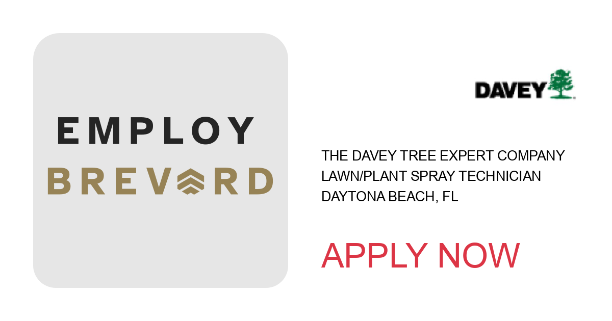 Apply to Lawn/Plant Spray Technician position with The Davey Tree Expert Company in Daytona Beach, FL